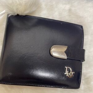 designer inspired navy blue ladies wallet